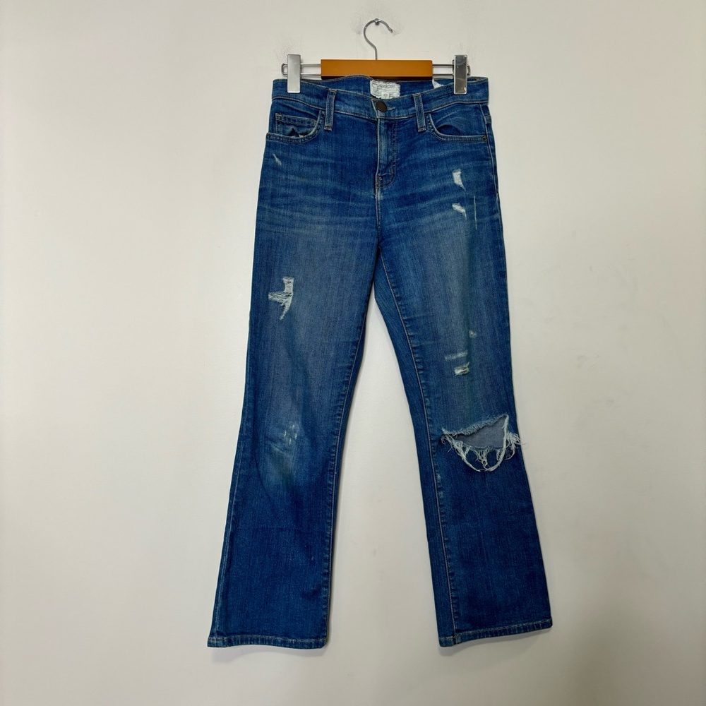 Current Elliott the kick jeans distressed blue 25